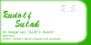 rudolf sulak business card